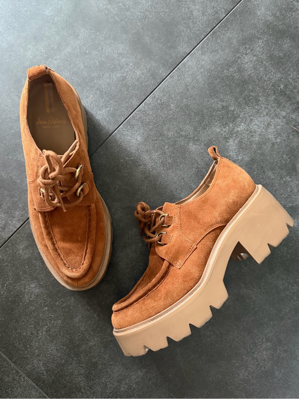 Sam Edelman monna Brown Chunky Loafers